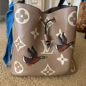 Louis Vuitton Brown Bucket Bag with Duck Design
